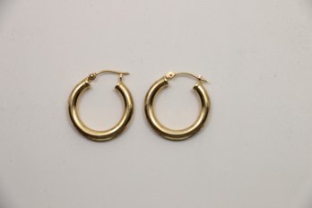 14k Yellow Gold Hoop Earrings