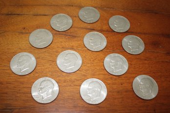 Lot Of 12 Vintage Silver Dollars