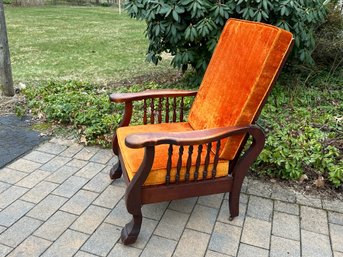 Antique Late 1800s Reclining Morris Chair