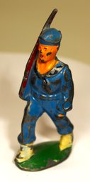 Antique Lead Toy Soldier Navy Soldier With Rifle #2