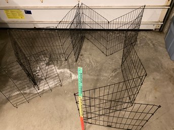 Folding Collapsible Metal Animal Fencing 12 Sections Each Measure 24x24in With Door