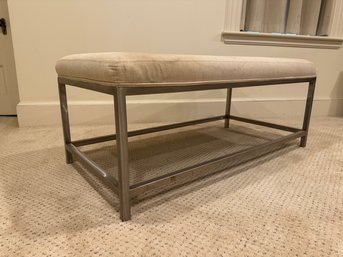 Chrome Base Upholstered Bench (B)