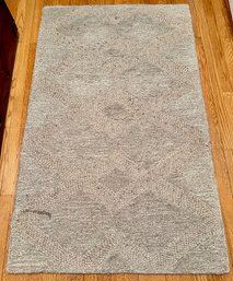 Pottery Barn 100 Percent Wool Tufted Area Rug With Rug Pad