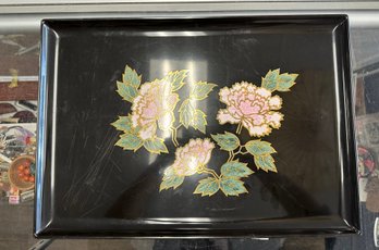 Vintage Beautiful  Large Couroc Carnation Rectangular Tray. GG/A3