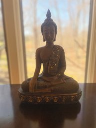 Meditating Buddha Poli Resin Statuette 16' Tall
