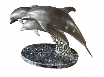 Bronze Dolphins - 'rapture' By Artist Robert Refvem