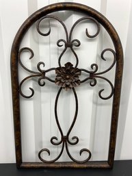 Decorative Metal Ornate Screen With Scroll Work 21x17