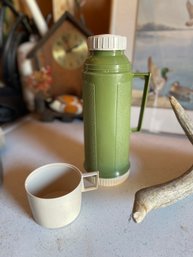 1970s Thermos Plastic With Glass Insulator