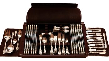 Reed & Barton Francis 1 Sterling Silver Flatware Set With Markings &  Silver Cloth Case 190 Plus Ozt