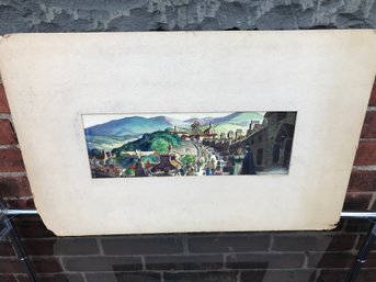 Very Nice Original Watercolor Painting - Looks Like Europe - Very Well Done - Original Watercolor Painting