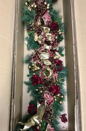 FRONTGATE 6ft BOTANICA Mantle Garland With Ribbon