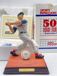Ted Williams , Limited Edition Porcelain Figurine W/COA And Box.