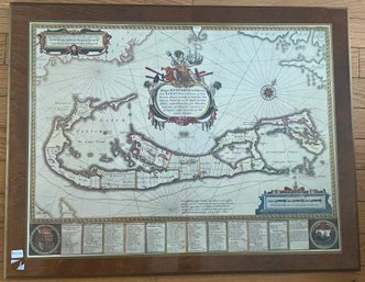 Map Of Bermuda On Board- Contemporary Decor