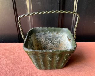 Small Painted Basket Floral Holder/Jardiniere