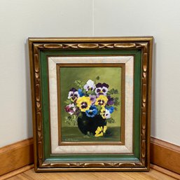 Vintage Lucile Robinson Floral Bouquet Oil Painting