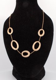 14k Yellow Gold Stylish Hoop Necklace