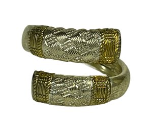 International Sterling Silver Ring Having Gold Accents