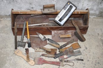 Vintage Handmade Carpenter's Toolbox Full Of Tools