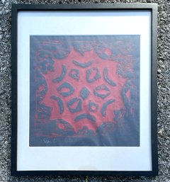 A Vintage Embossed Woodcut Print