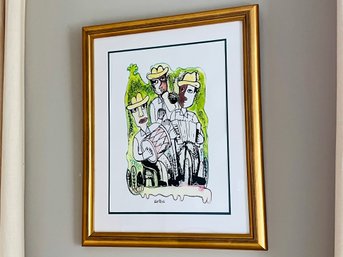 South American Inspired Framed Print - 3 Musicians