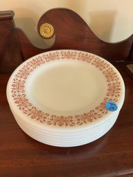 7 Vintage Pyrex Plates