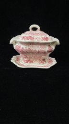 Red And White Tureen