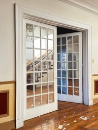 A Pair Of 21 Lite Mirrored French Doors - 30.25 X 84 - LR