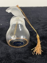 Vintage Hand Blown Lenox Crystal 1989 Partridge Bell Ornament