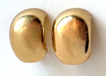 Vintage Christian Dior Gold Tone Clip-on Earrings