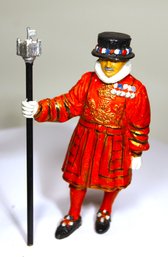 Large Beefeater Lead Soldier Painted Figure W Staff