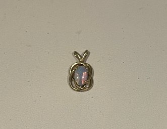 Small Gold & Opal Pendant