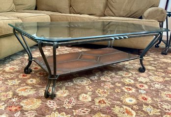 Rustic Heavy Wrought Iron Coffee Table