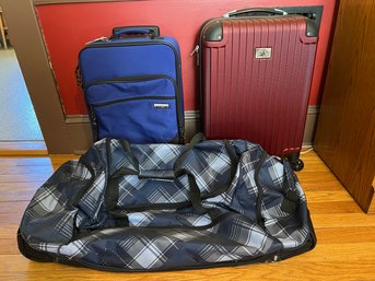 Luggage Trio In Red & Blue