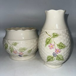 Belleek Planter & Vase
