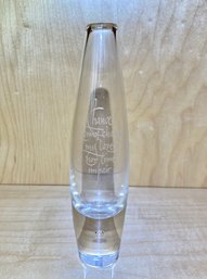 Steuben Bud Vase With Etched With Love Poem