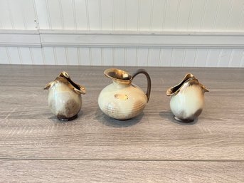 3 Piece Set Of Vintage German Pottery Carstens Tonnieshof