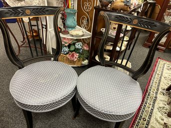 Pair Of Beautiful Harp Back Occasional Chairs