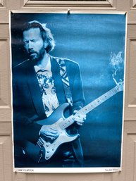Vintage Eric Clapton Poster. Smokin' Blues. Some Crinkles. Suitable For Framing. Measures 24 3/4' X 35 5/8'.