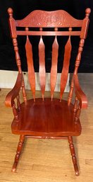 Hardwood Slat Back Rocker Chair