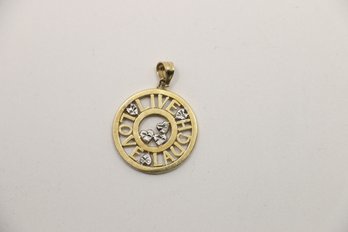 14k Yellow Gold Live Love Laugh Pendant Charm