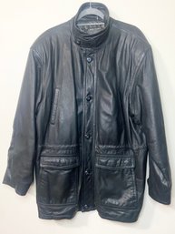 Men's Leather Coat By Cellini Uomo