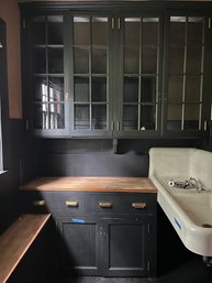 A Butlers Pantry Including Glass Door Upper Cabinets & Base Unit - Annex Laundry Room