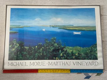 Michael Morse Martha's Vineyard Poster Signed Morse Summer '99 36x24 Framed Plexiglas