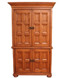 Broyhill Coffered Four Door Armoire With Crown