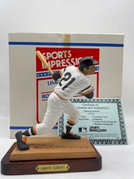 Roberto Clemente  , Limited Edition Porcelain Figurine W/COA And Box.