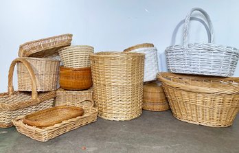 A Large Assortment Of Baskets Big And Small