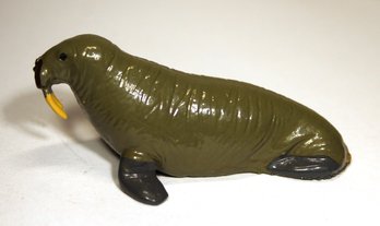Vintage Lead Figure Of A Walrus In Original Paint