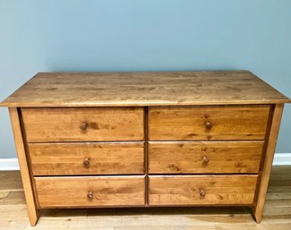 Beautiful 6 Drawer Wild Cherry Dresser (Contents Not Included)