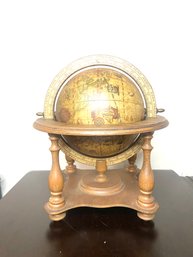 Old World Wood Desk Globe