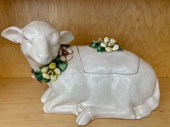 Italian Pottery Lamb Tureen